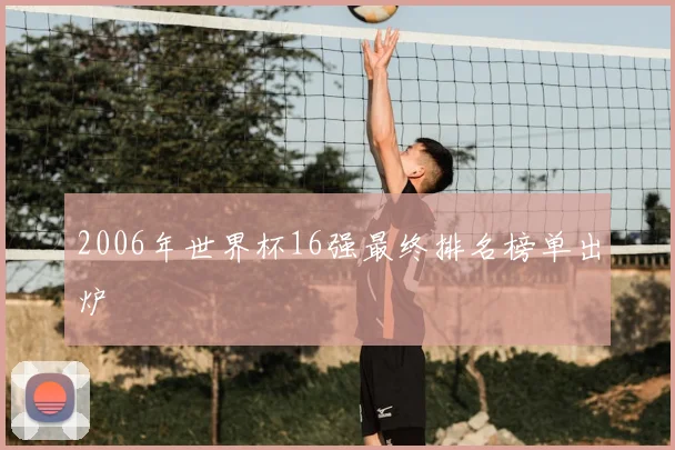 2006年世界杯16强最终排名榜单出炉
